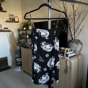 Motel Rocks Chinese Dragon Slip Dress